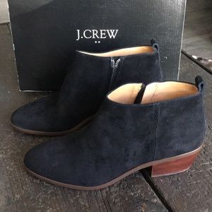 J.Crew black suede booties